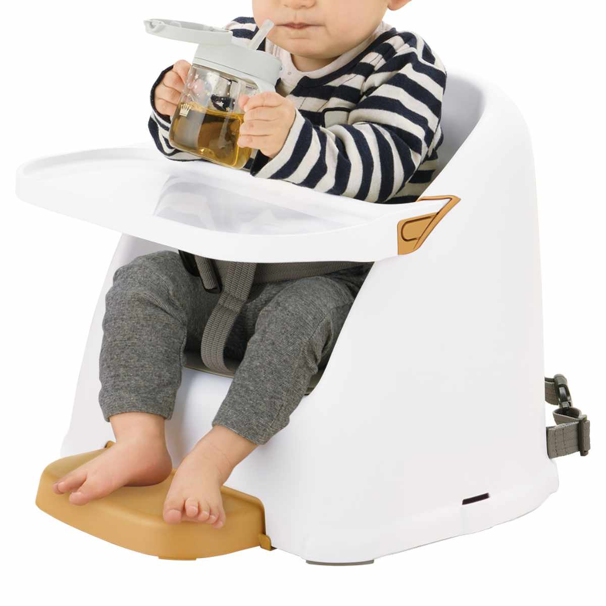 ベビーチェア フィージー R ステップ付き 6カ月〜3才頃 （ リッチェル ローチェア テーブル付き 食事チェア ベビー用椅子 子供用 ベビー 赤ちゃん ）の画像