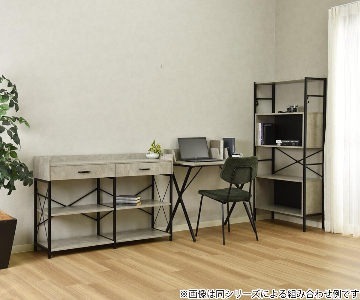 オープンラック 幅74cm フリーラック 収納棚 S字フック付き （ ラック 棚 ディスプレイラック 本棚 ）の画像