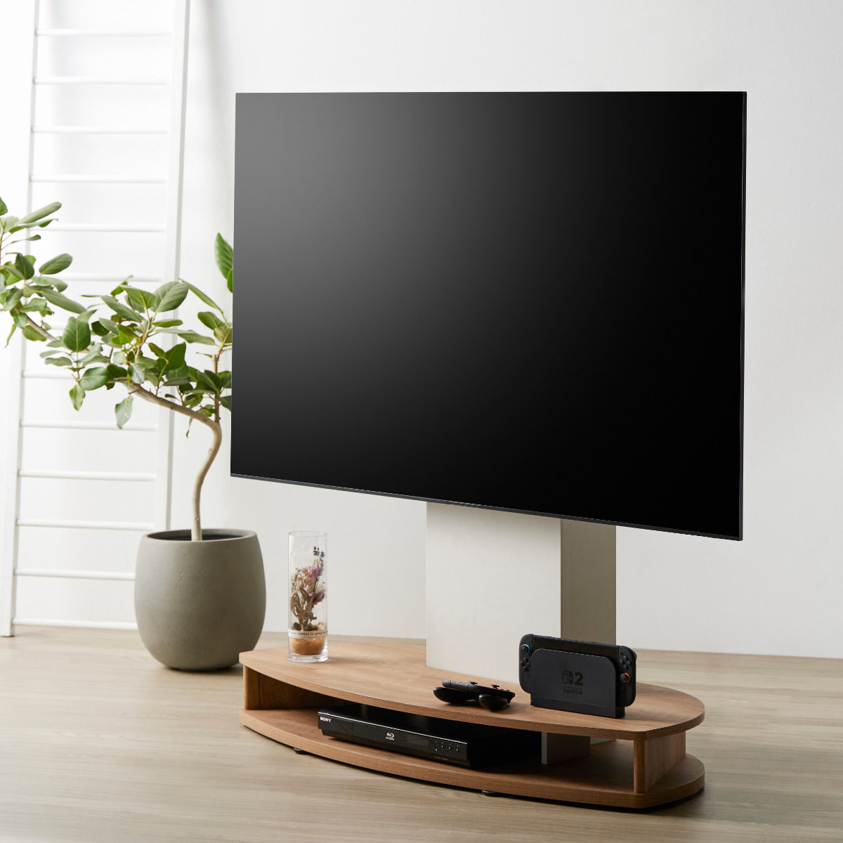 テレビスタンド キャスター付き（適応画面サイズ：75型）のおすすめ