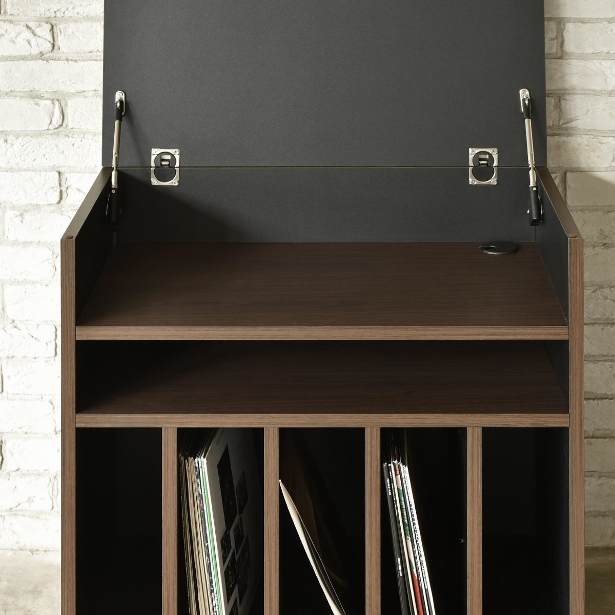 GART（ガルト） レコードキャビネット 幅70cm 木目調 日本製 完成品