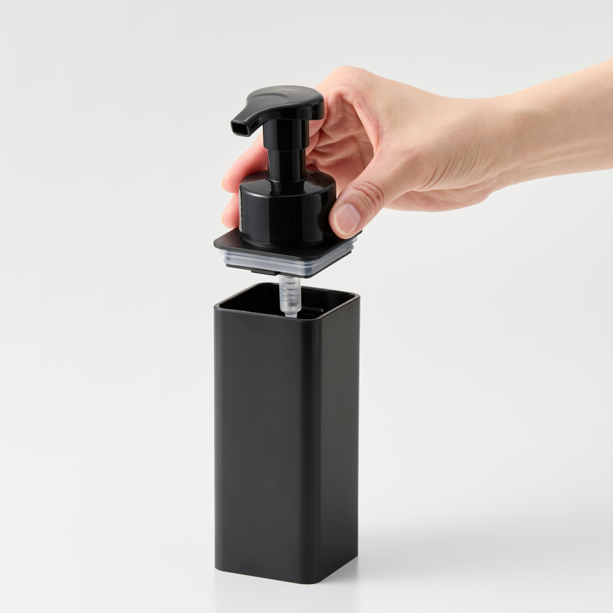 tower 山崎実業 シンクカゴに入るスリムディスペンサー タワー 泡