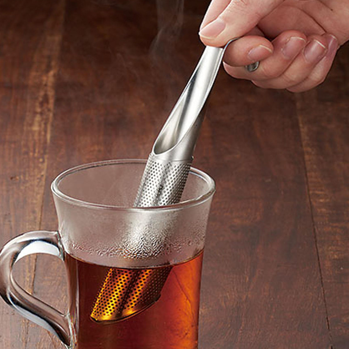 茶こし ほっとスタンド ティーストレーナー ( 食洗機対応 1杯用 紅茶 ストレーナー ステンレス ) 関連画像1