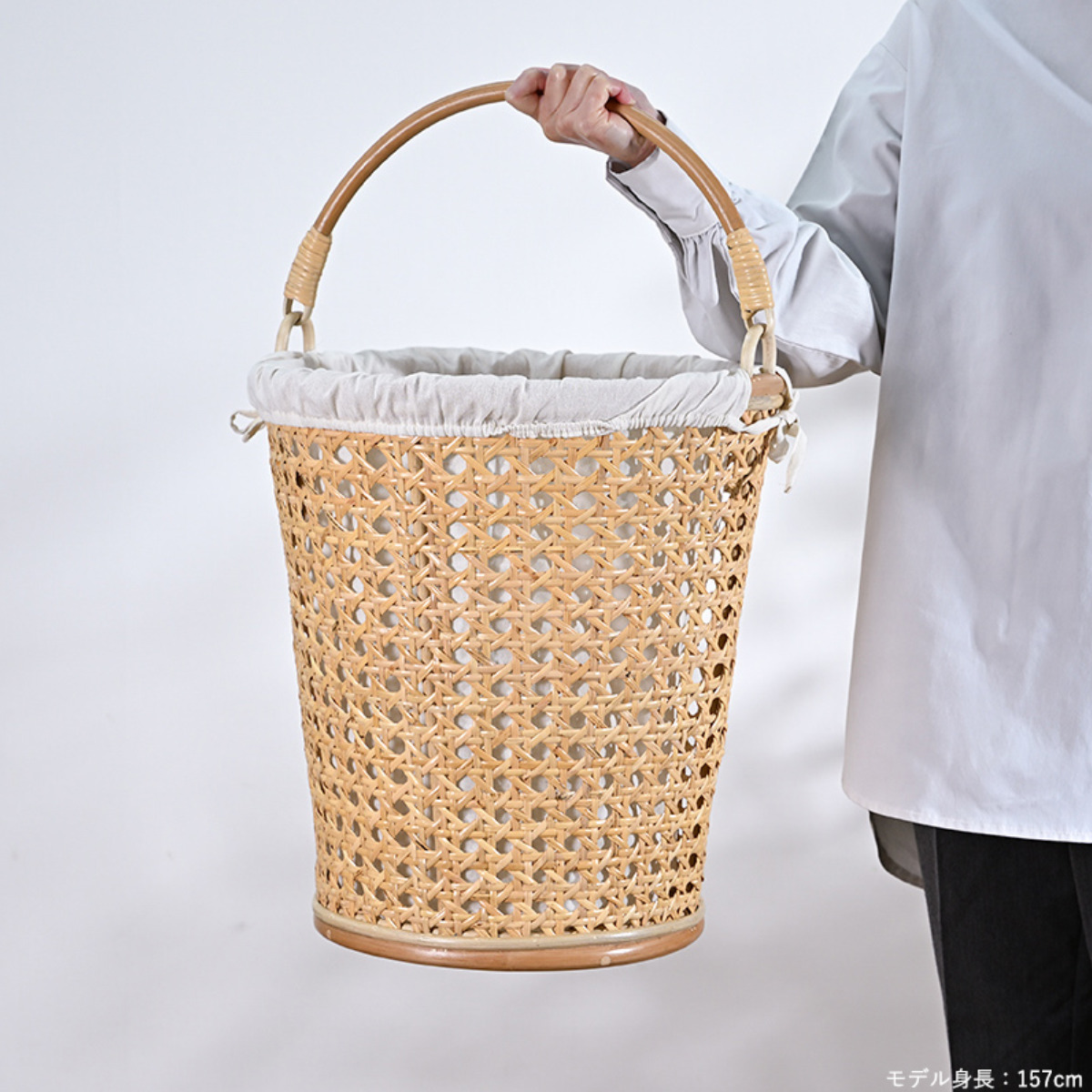ラタン バスケット 幅40cm 籐 収納かご 小物収納 （ かご 脱衣カゴ