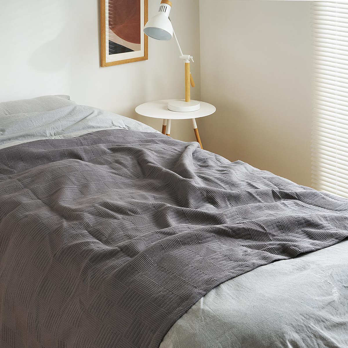 HAGiHARA（萩原） ブランケット ダブル 180×200cm 綿100％ スロー