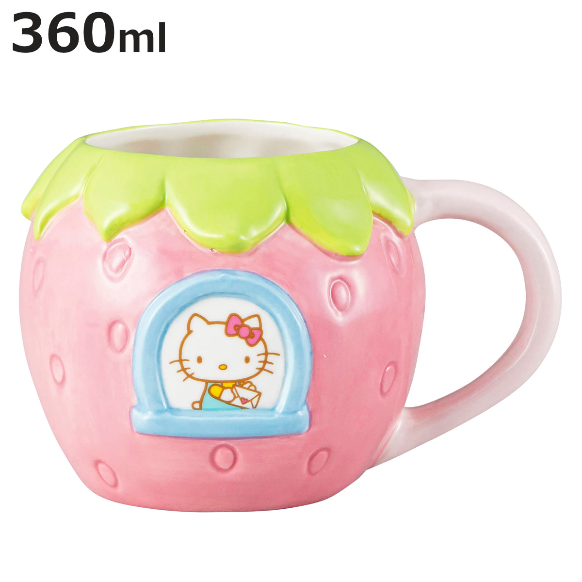 新品未使用 サンリオ キティ ストロベリー マグカップセット サンアート マグカップ いちごのおうちマグ （ 360ml 磁器 マグ