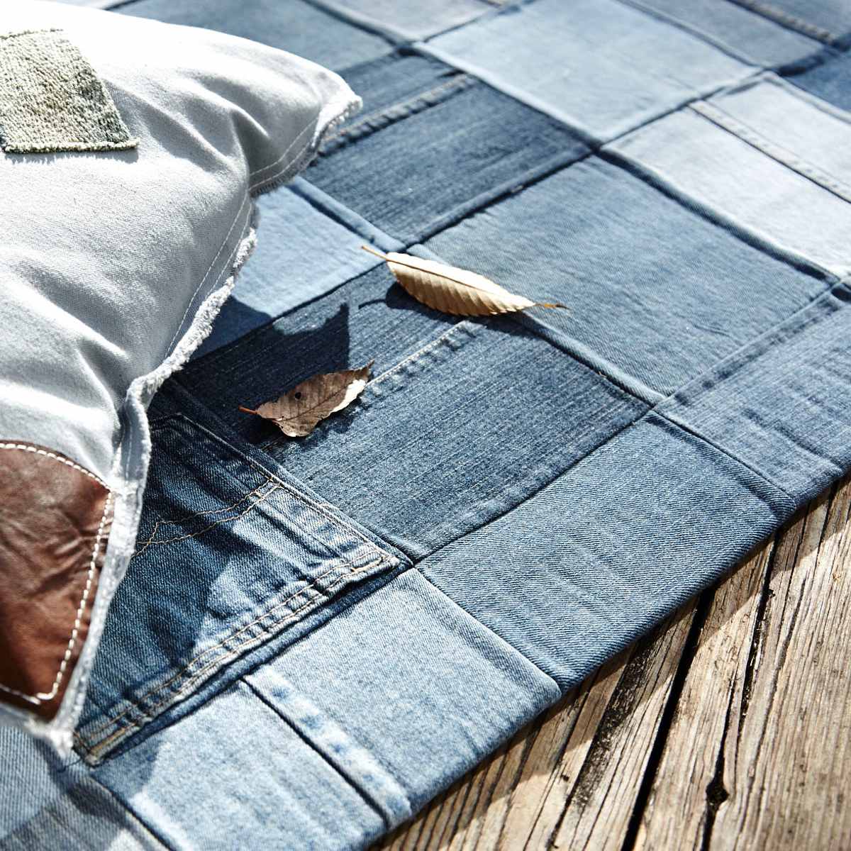 東谷 ラグ デニムラグ カーペット 200×140 （ ラグマット 絨毯 
