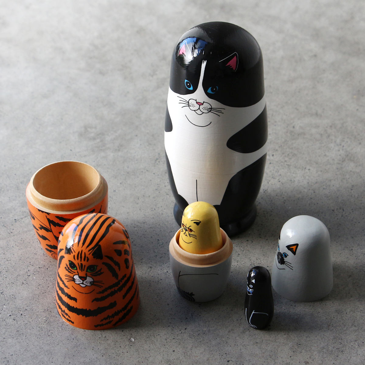 DETAIL（ディテール） マトリョーシカ FELINE 5 木製 動物 （ 猫