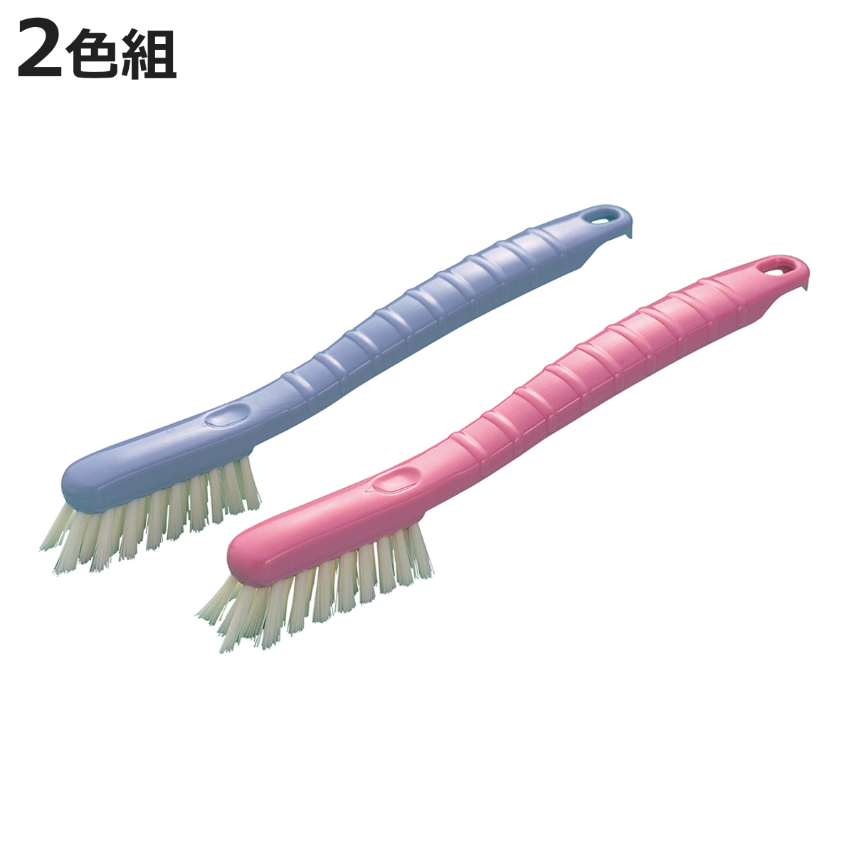 シューズブラシ オリジナル 2色組 （ 靴洗い 汚れ落とし ブラシ 2色セット ピンク ブルー ）