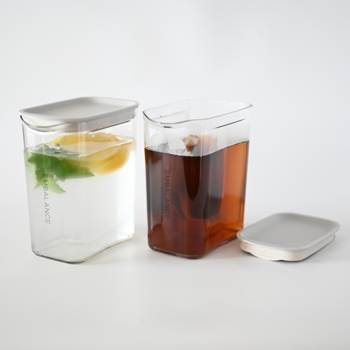 エンバランス ピッチャー1.1L 角型 薄 グ...の詳細画像2