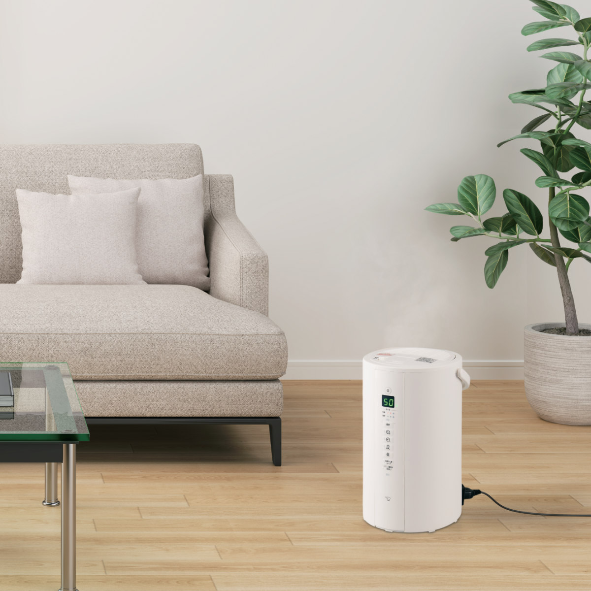 象印（ZOJIRUSHI） 加湿器 スチーム式 4L 弱モード搭載 広口容器