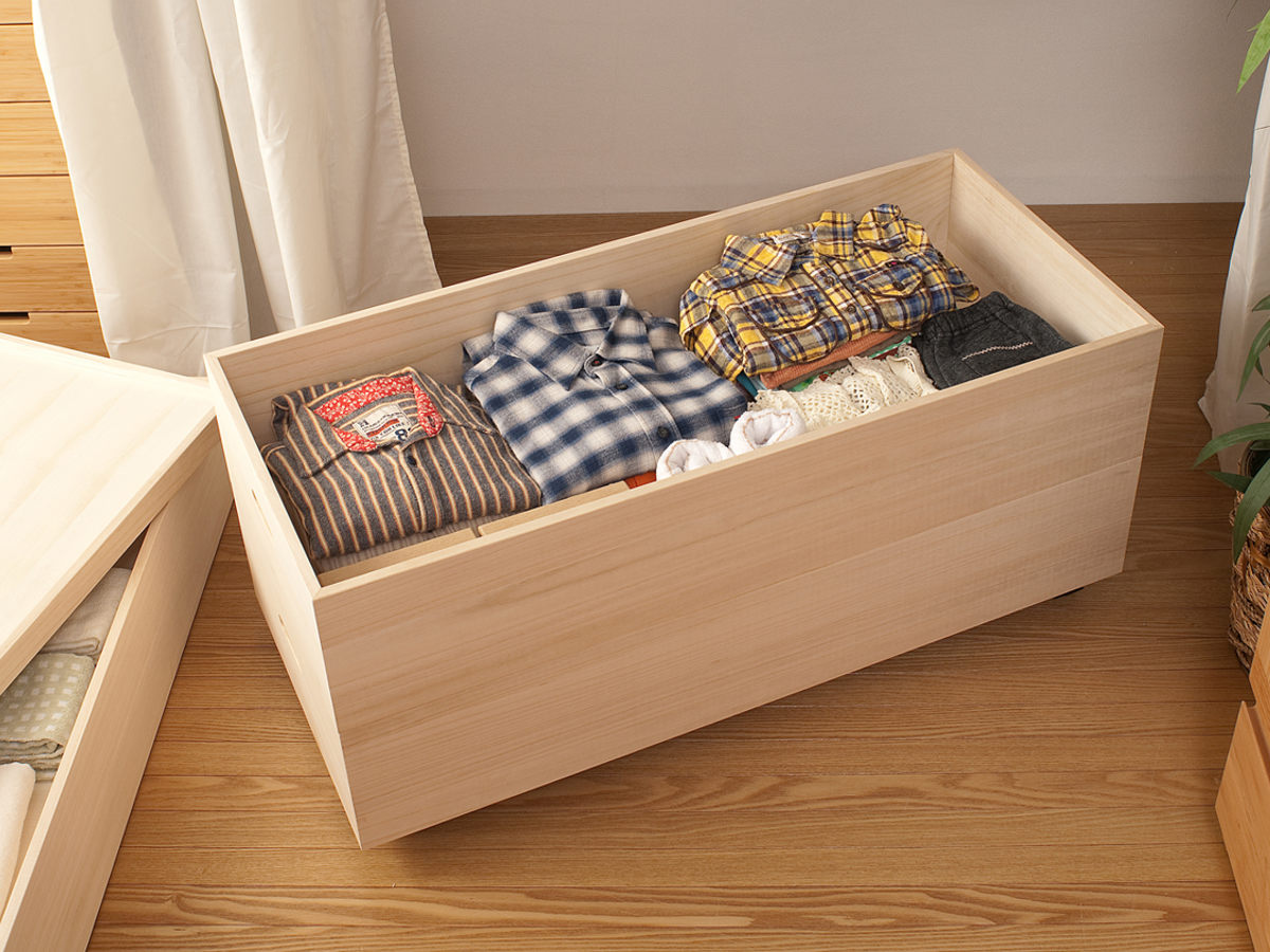 桐 衣装ケース 2段 日本製 すのこ付き 雛人形 収納ケース （ 桐衣装