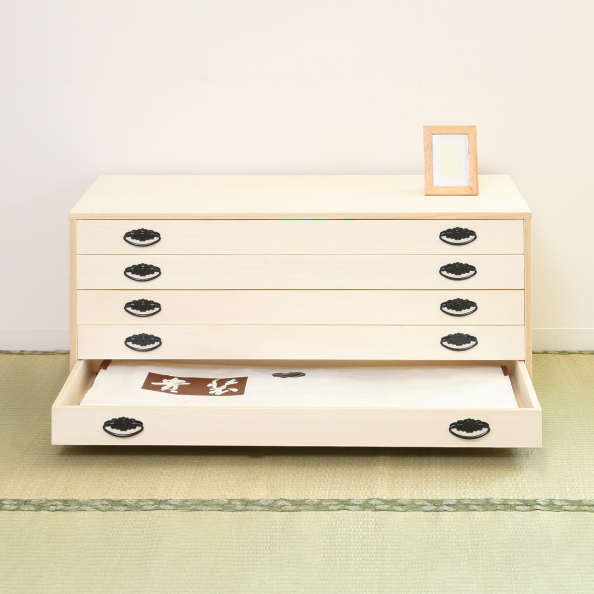 桐タンス 幅98.5cm 5段 引出し 完成品 日本製 （ 桐 桐箪笥 桐たんす