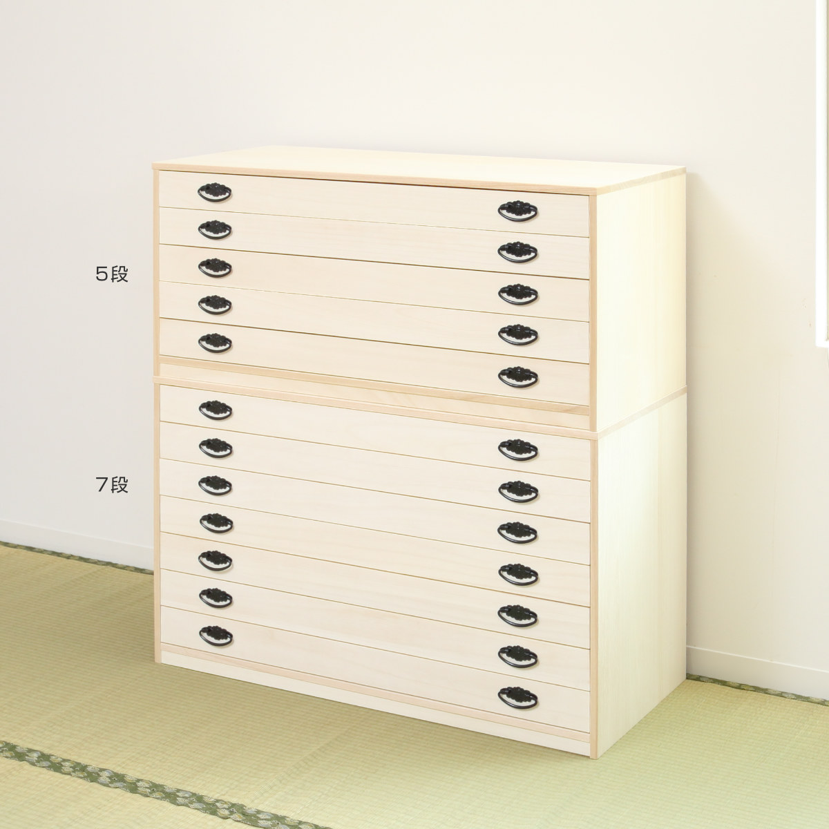 桐タンス 幅98.5cm 5段 引出し 完成品 日本製 （ 桐 桐箪笥 桐たんす