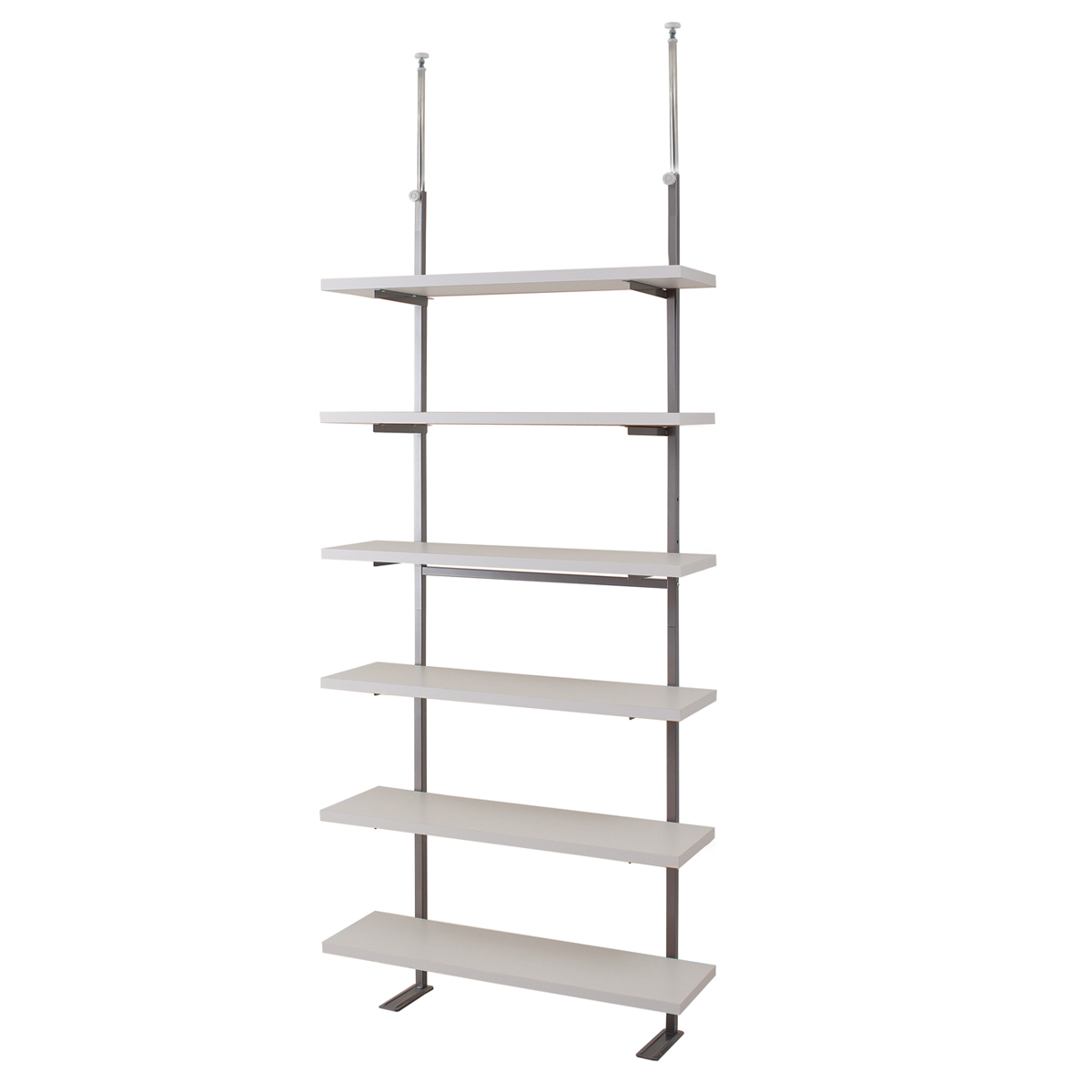 突っ張り 壁面収納ラック 幅90cm 棚板6枚 日本製 （ つっぱり棚 ラック