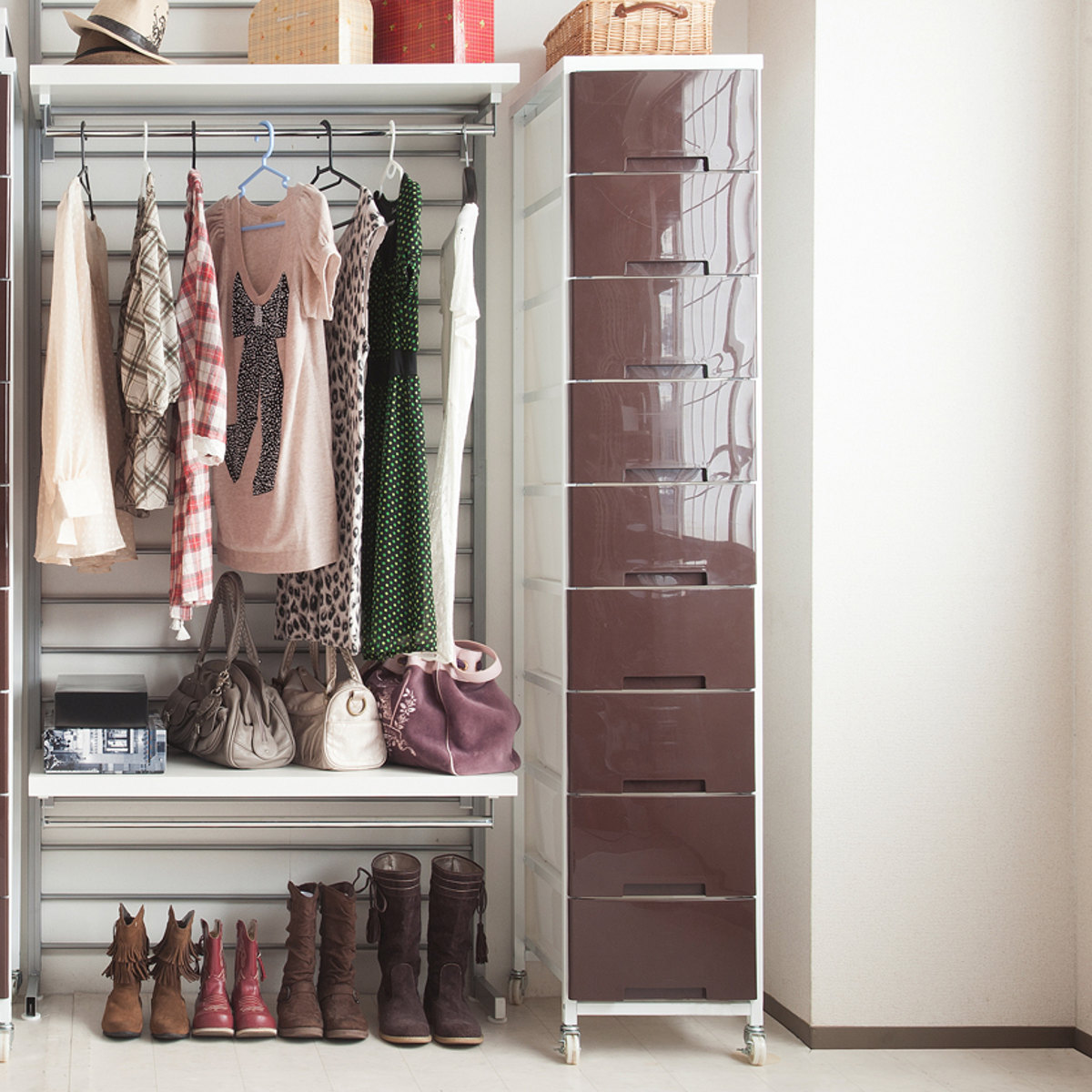 NASA 衣装ケース 大量収納プラスチックチェスト 9段 （ 幅36×奥行48×高