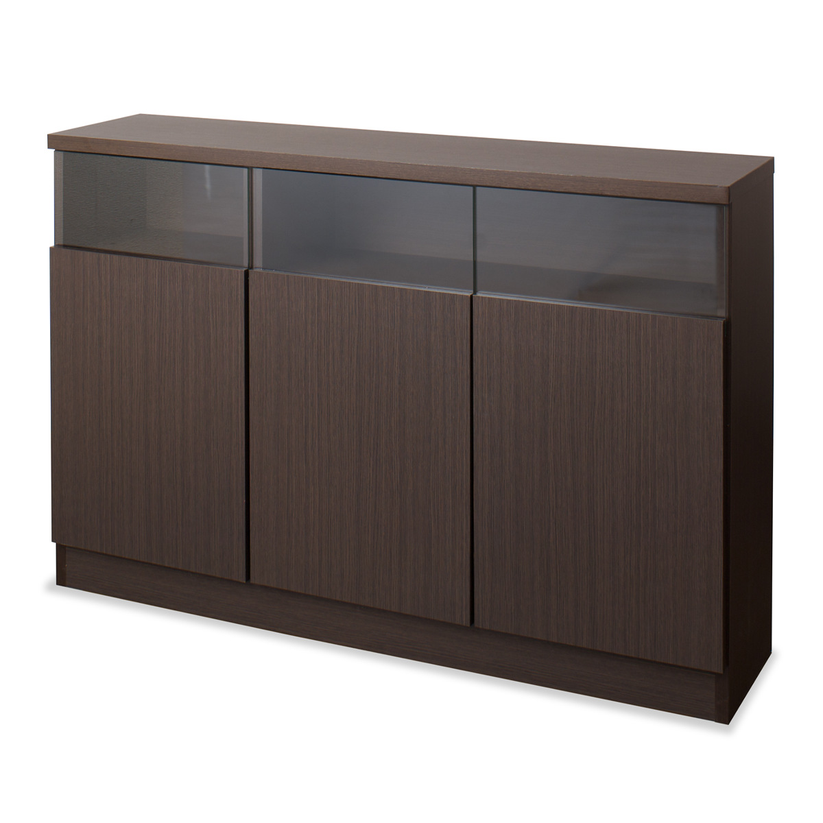 カウンター下収納 幅118.5cm 3枚扉 リビングキャビネット サイドボード