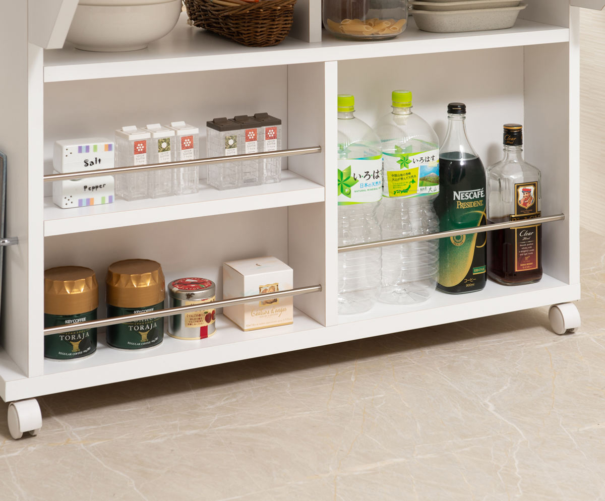 キッチンワゴン バタフライ 両バタ 日本製 約幅120cm （ キッチン