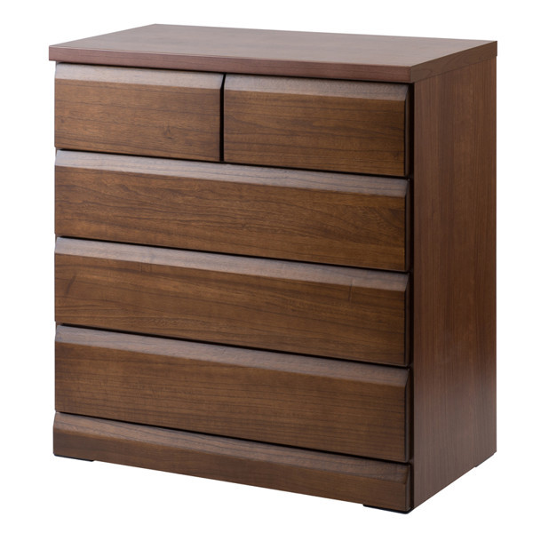 桐タンス 4段5杯 クローゼット収納チェスト キャスター付 幅80.5cm