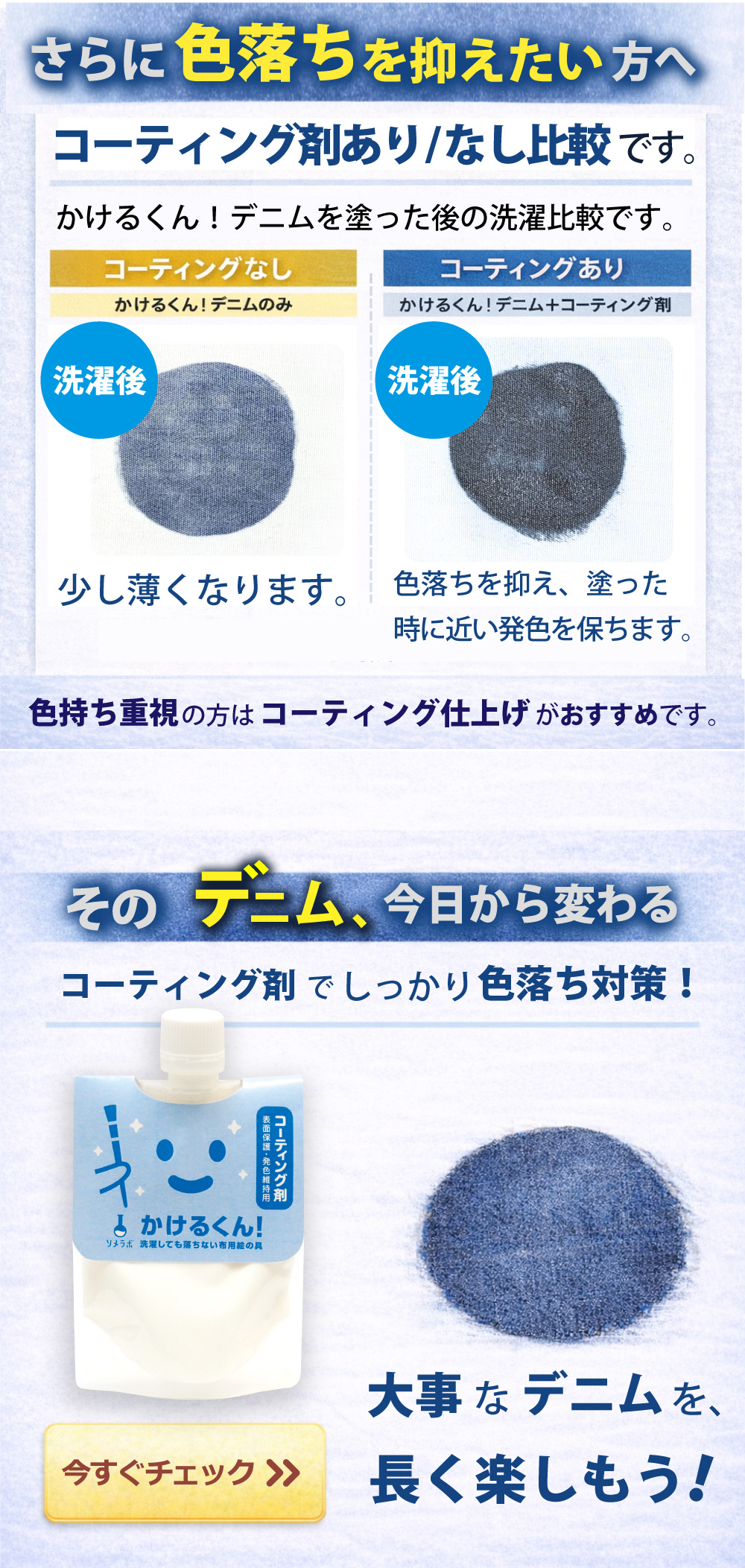 布用えのぐかけるくん！デニム