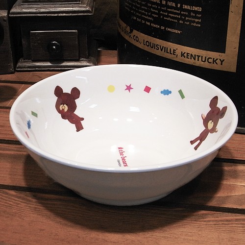 くまのがっこう ラーメン鉢 ボウル 深皿 : 子供食器のカラーズキッチン