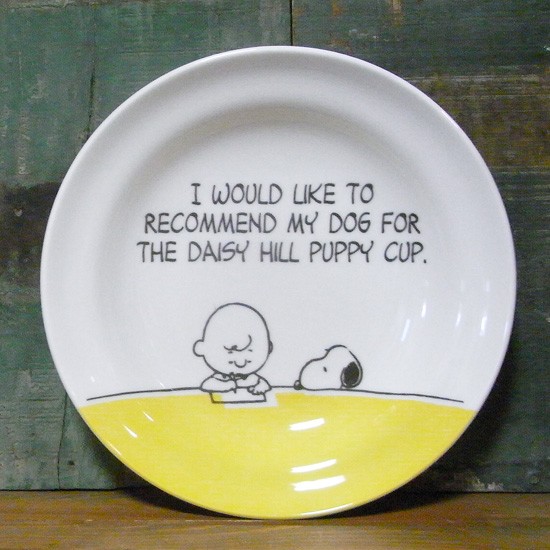 SNOOPY（スヌーピー） カレー皿 パスタ皿 ディッシュプレート イエロー