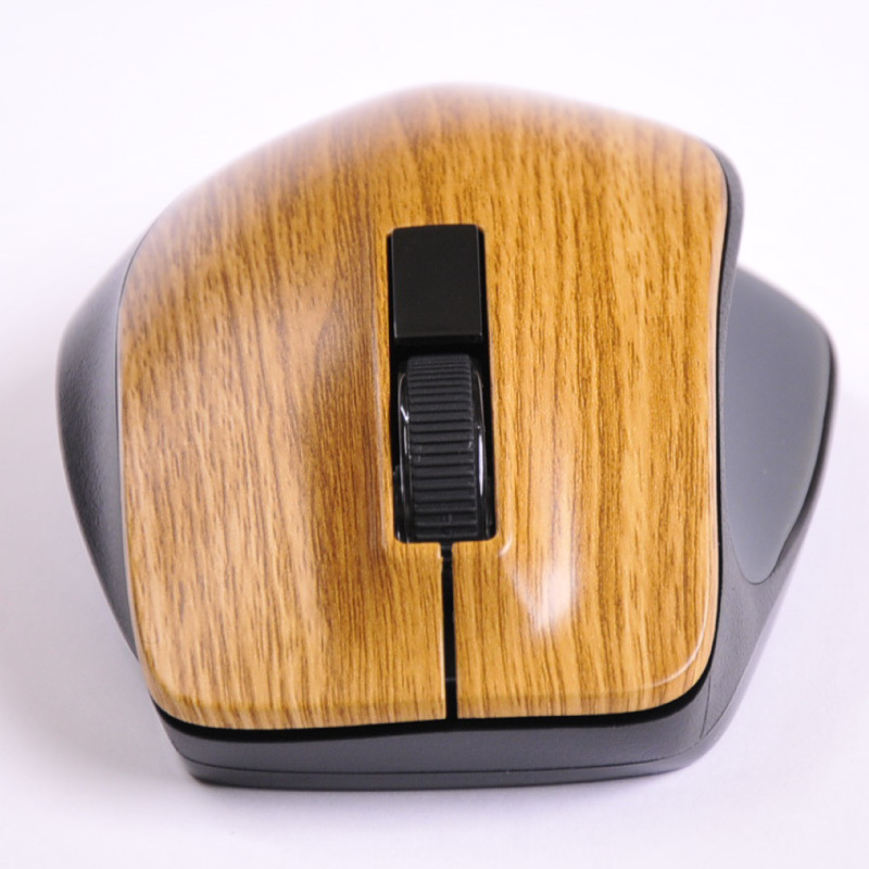 BUFFALO ワイヤレスBlueLEDマウス　Ｐｒｅｍｉｕｍ　Ｆｉｔ　静音　3ボタン　Ｍサイズ 木目調パネル　ウッドデザイン　おしゃれ　パソコンマウス