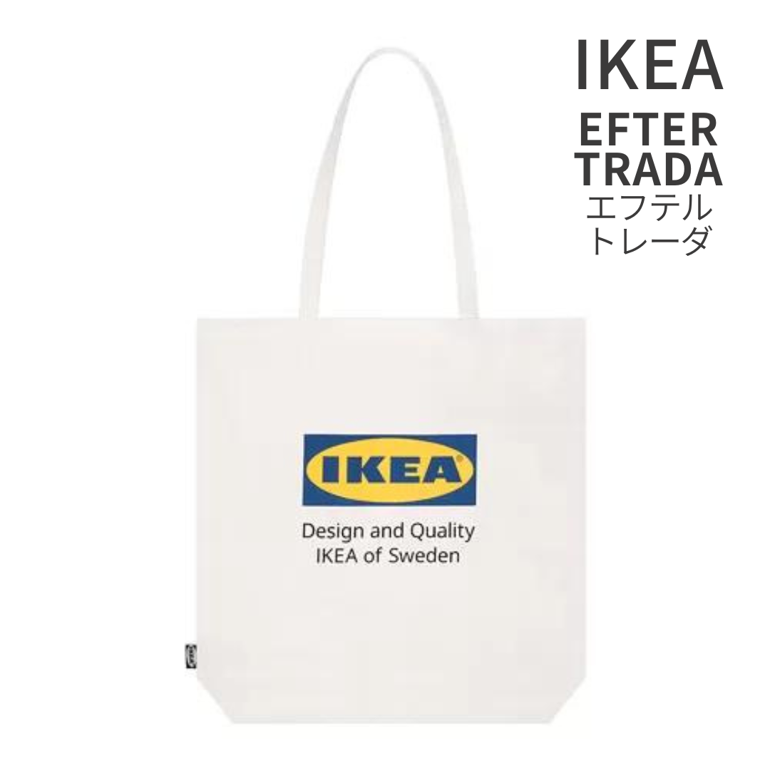 イケア（IKEA） エフテルトレーダ トートバッグ エコバッグ ホワイト
