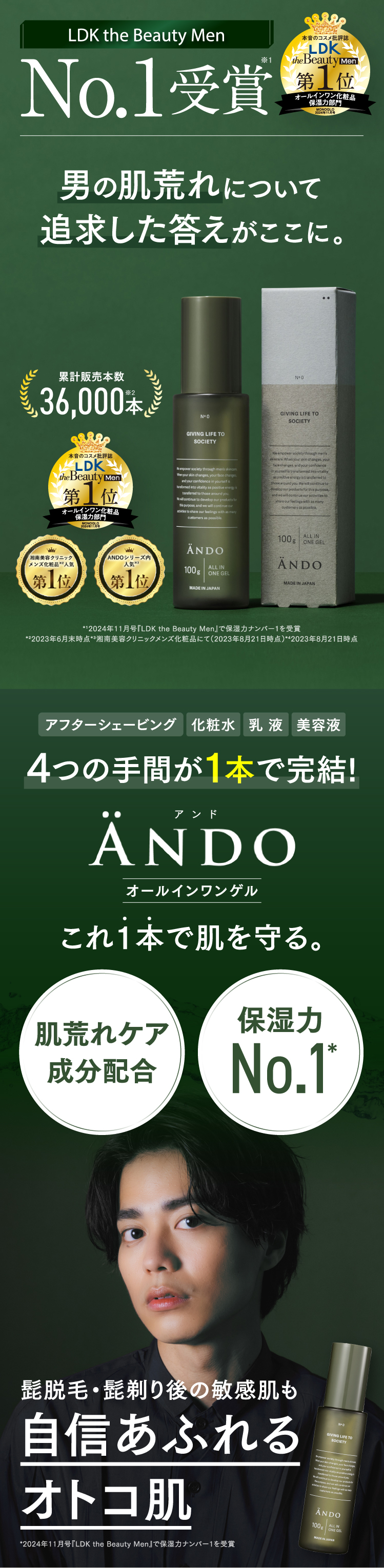 オールインワン ゲル ジェル ANDO ALL IN ONE GEL : シーオー