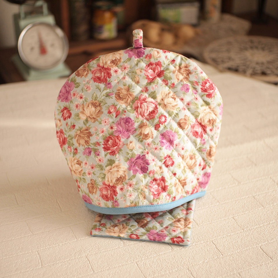 ティーコジー ポットカバー＆マット マイローズガーデン　ハンドメイド雑貨 | 