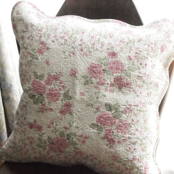 アンティーク調 カントリー雑貨 コットン 多針キルト クッションカバー