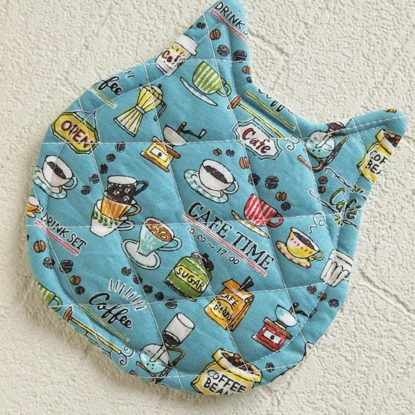 セール！40%OFF！ 鍋つかみ キャット ハンドメイド　ポットマット |  | 09