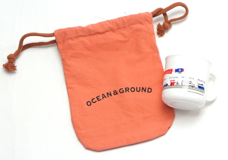 OCEAN&GROUND(オーシャンアンドグラウンド）巾着小【コップ入れ/コップ袋サイズの巾着袋/幼稚園/通園グッズ/入学準備】