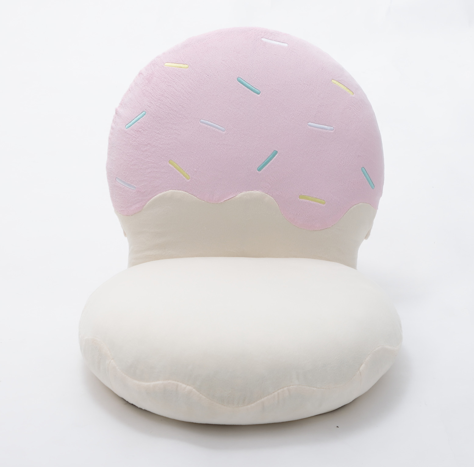 アイスクリーム座椅子 ベロア ピンク ブルー ホワイト リクライニング かわいい おしゃれ ファブリック 布張り 一人暮らし アームレス 肘無 女の子 フロアチェア | ブランド登録なし | 02