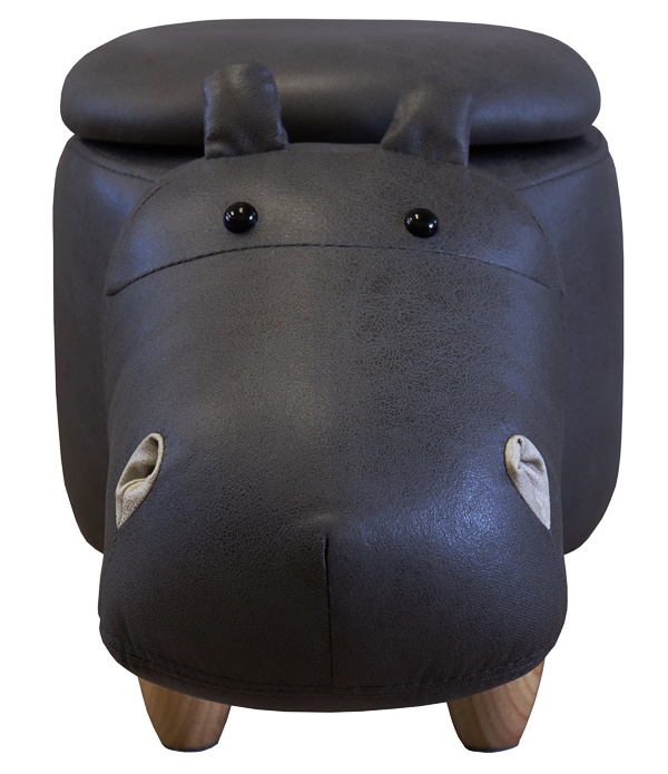 収納付きアニマルスツール 収納スツール オットマン 腰掛け かわいい おしゃれ キッズ 収納ボックス ローチェア ハスキー クマ カバ ブタ Annie-アニー | ブランド登録なし | 03