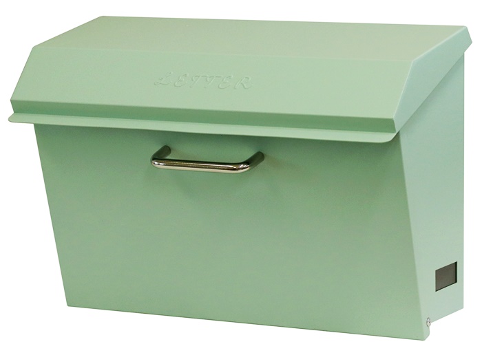 郵便ポスト 壁掛け 鍵付き セージグリーン/クリーム 壁掛けポスト おしゃれ レトロ 北欧 ヨーロピアン アンティーク シリンダー錠 ヨーロッパ | ブランド登録なし | 01