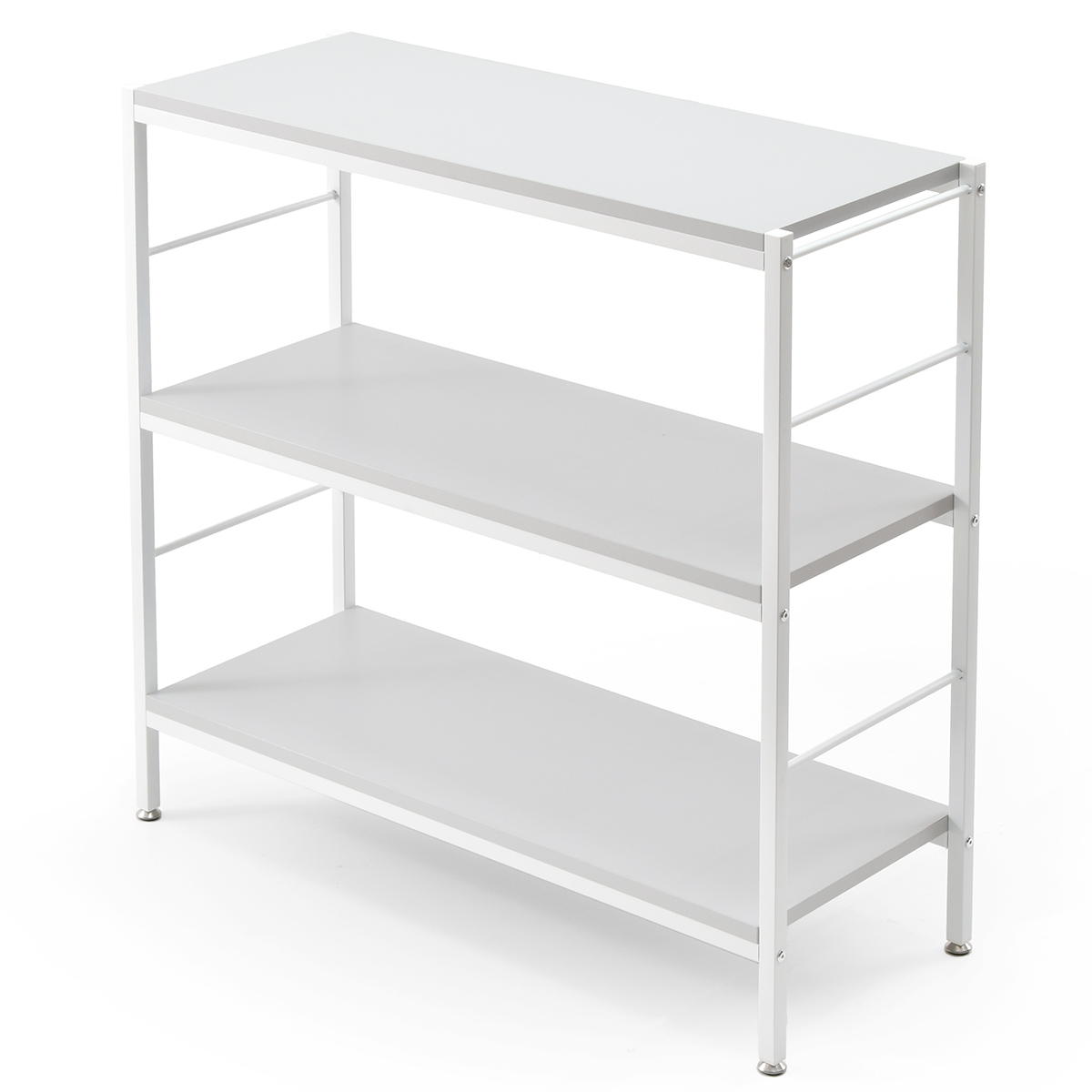 オープンラック 3段 幅90cm ローボード 収納棚 ベージュ ライトグレー 飾り棚 メラミン天板 シンプル おしゃれ 北欧 カントリー モダン レトロ 一人暮らし | ブランド登録なし | 02