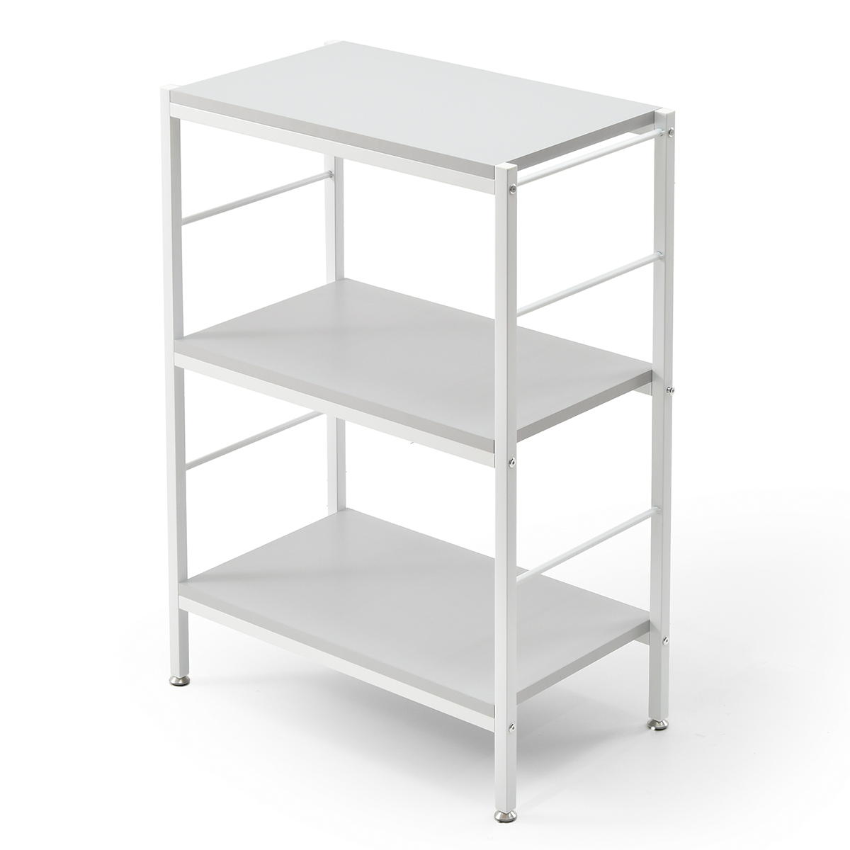 オープンラック 3段 幅60cm ローボード 収納棚 ベージュ ライトグレー 飾り棚 スリム 省スペース メラミン天板 シンプル おしゃれ 北欧 カントリー モダン | ブランド登録なし | 02