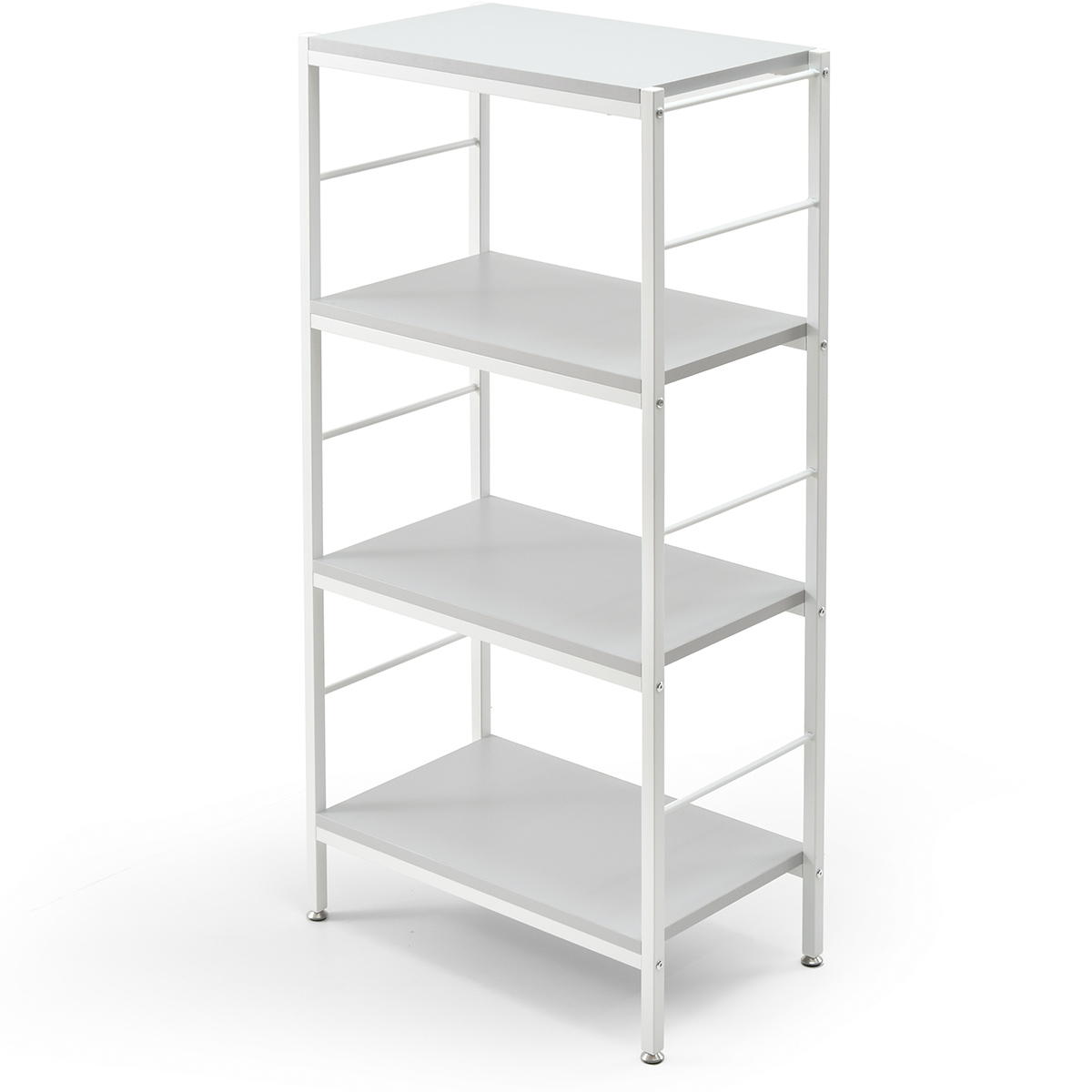 オープンラック 4段 幅60cm ローボード 収納棚 ベージュ ライトグレー 飾り棚 スリム 省スペース メラミン天板 シンプル おしゃれ 北欧 カントリー モダン | ブランド登録なし | 02