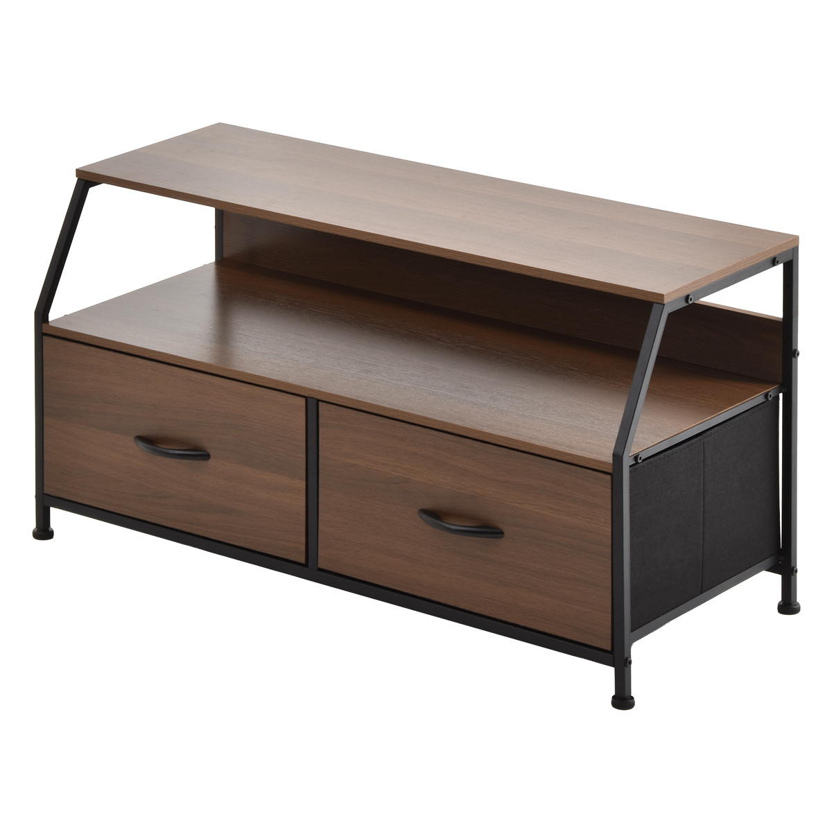 テレビ台 幅94cm テレビボード 収納ラック ミドルボード 木目調 ダークブラウン ナチュラル 木製 シンプルモダン おしゃれ 北欧 モダン ベーシック リビング収納 | ブランド登録なし | 01