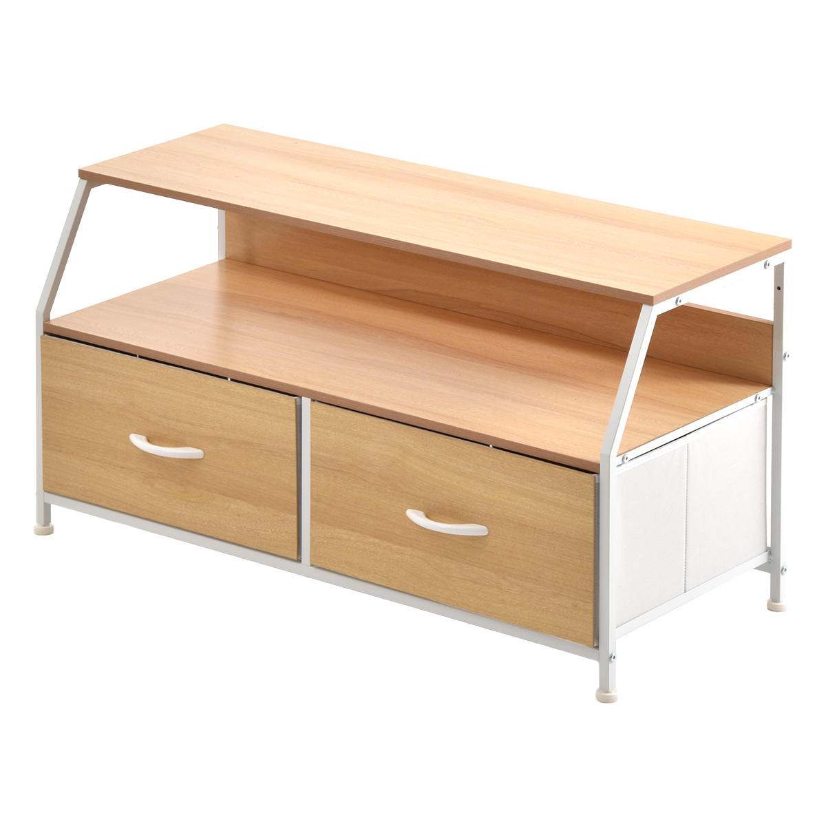 テレビ台 幅94cm テレビボード 収納ラック ミドルボード 木目調 ダークブラウン ナチュラル 木製 シンプルモダン おしゃれ 北欧 モダン ベーシック リビング収納 | ブランド登録なし | 02