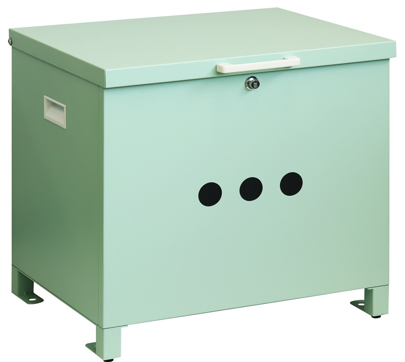 宅配ボックス おしゃれ ベージュ グリーン 北欧 カントリー かわいい モダン 一戸建て 一軒家 宅配BOX 鍵付き 施錠 高級感 1段 スリット窓 玄関前 本体完成品 | ブランド登録なし | 02