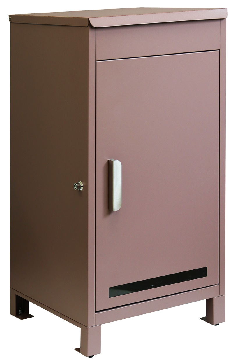 宅配ボックス おしゃれ シンプル 2段 ピンクレッド系 グリーン 一戸建て 一軒家 宅配BOX 鍵付き 施錠 セキュリティー 玄関前 本体完成品 アンティーク | ブランド登録なし | 01
