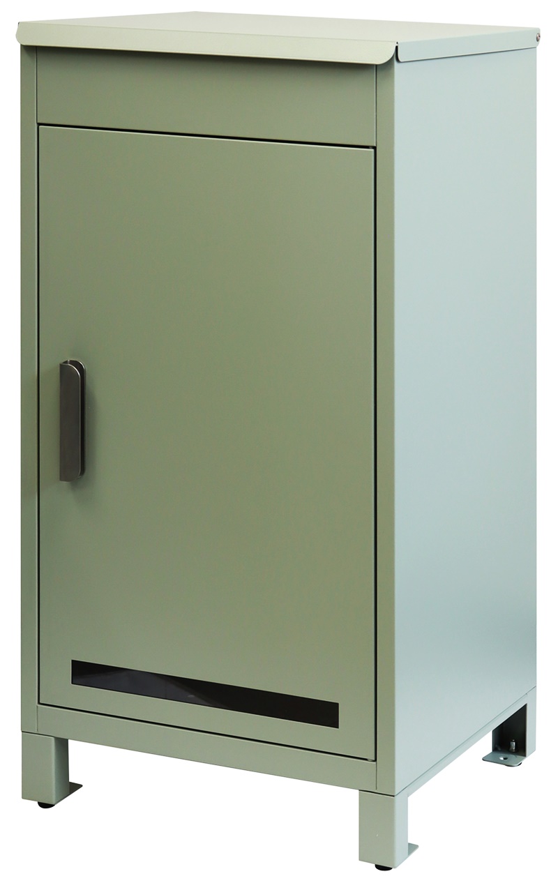 宅配ボックス おしゃれ シンプル 2段 ピンクレッド系 グリーン 一戸建て 一軒家 宅配BOX 鍵付き 施錠 セキュリティー 玄関前 本体完成品 アンティーク | ブランド登録なし | 02