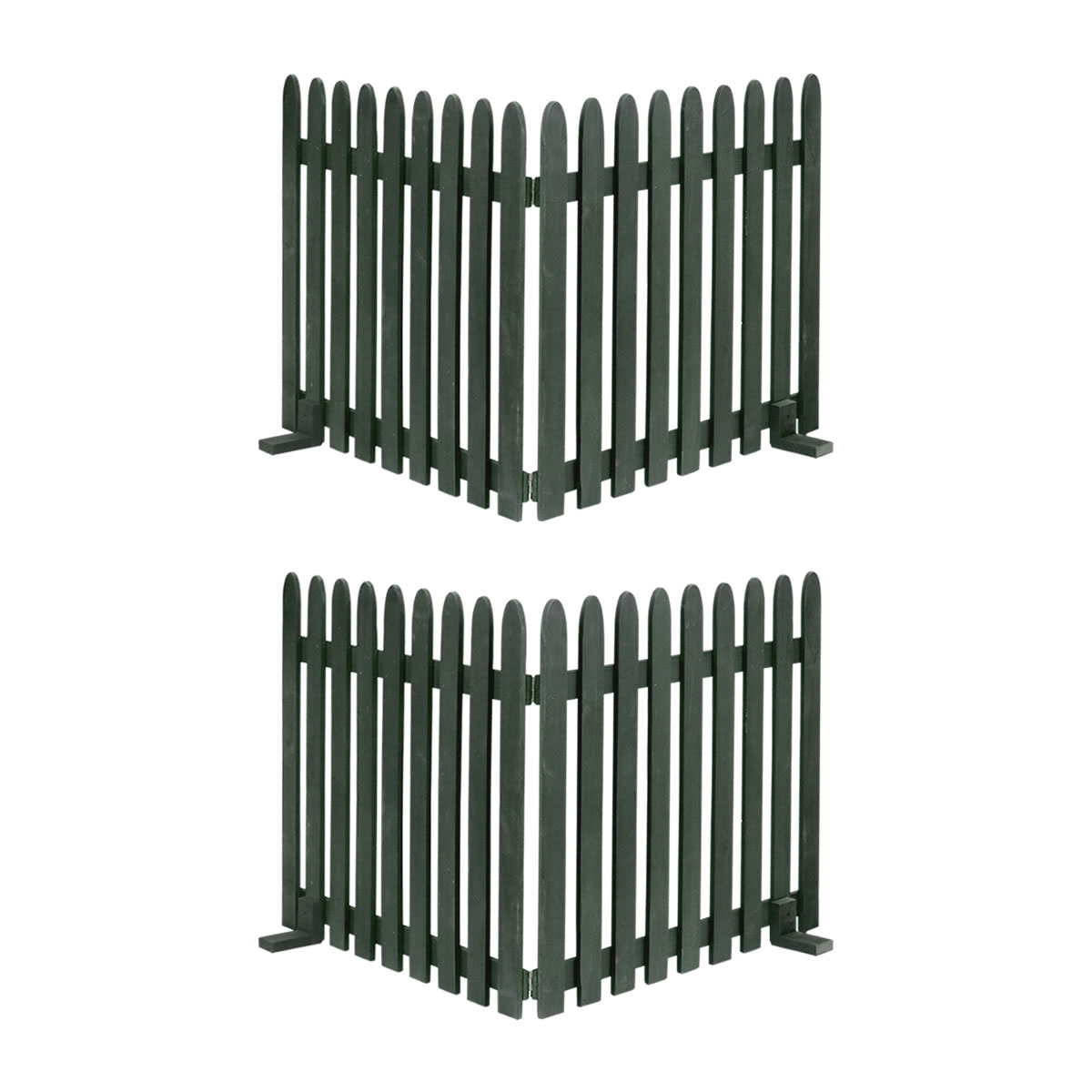 折り畳めるウッドフェンス 142×71 （縦ストライプ) 2枚組 木製 天然木 おしゃれ ライトブラウン/ホワイト/グレー/ダークグリーン 北欧 カントリー レトロ | ブランド登録なし | 01