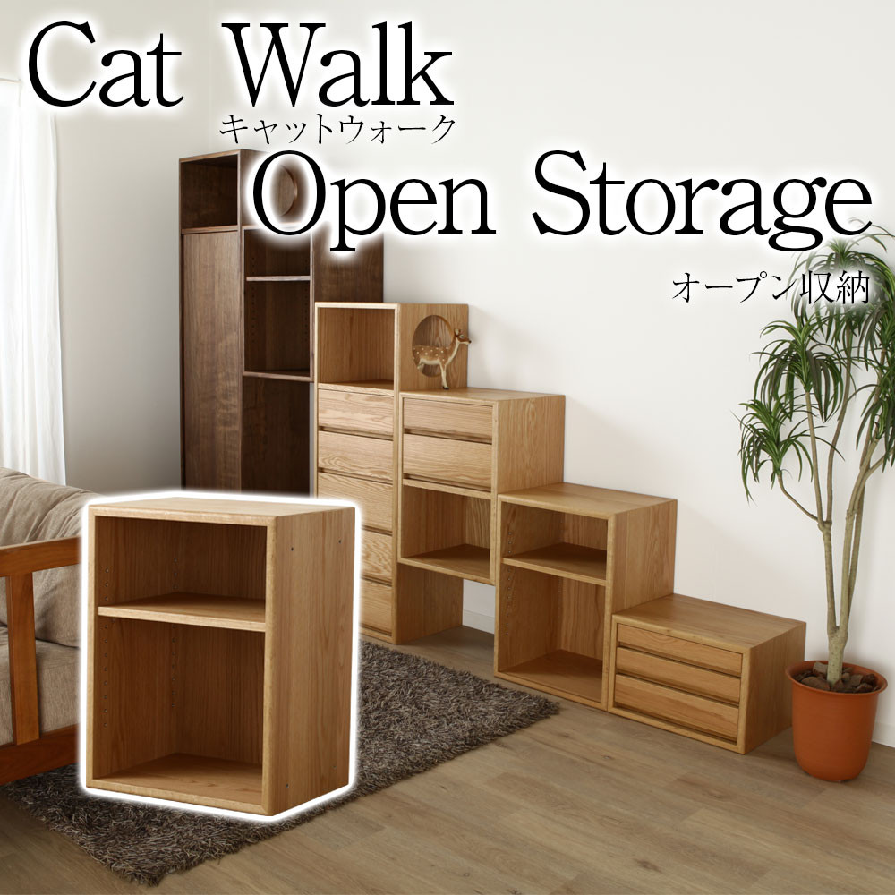 野中木工所 cat walk キャットウォークB オープン収納 ウォールナット