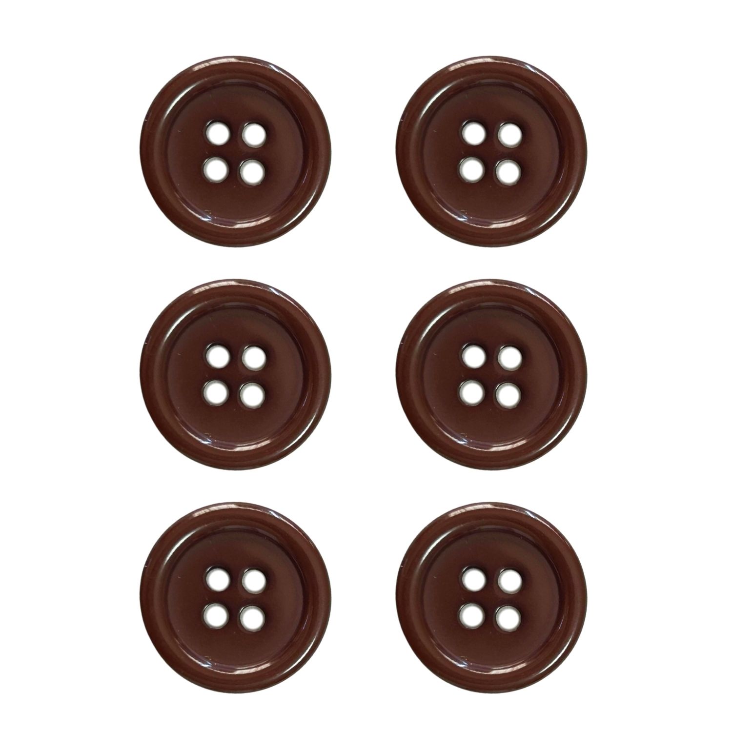 haoa ボタン 6個セット 直径 25mm 23mm 20mm 18mm 15mm 4つ穴 スーツ 