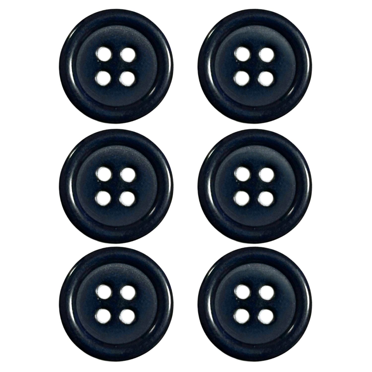 haoa ボタン 6個セット 直径 25mm 23mm 20mm 18mm 15mm 4つ穴 スーツ