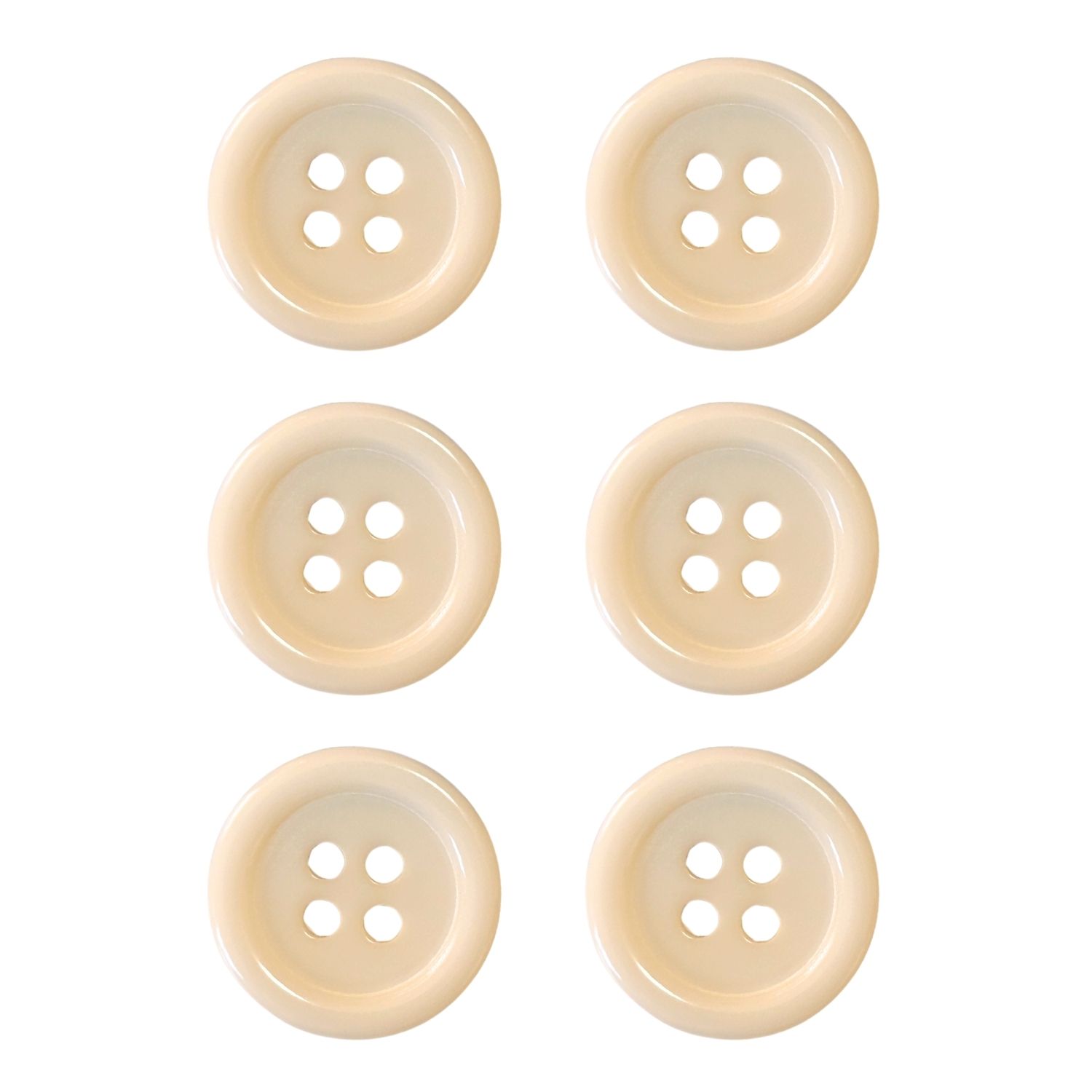 haoa ボタン 6個セット 直径 25mm 23mm 20mm 18mm 15mm 4つ穴 スーツ