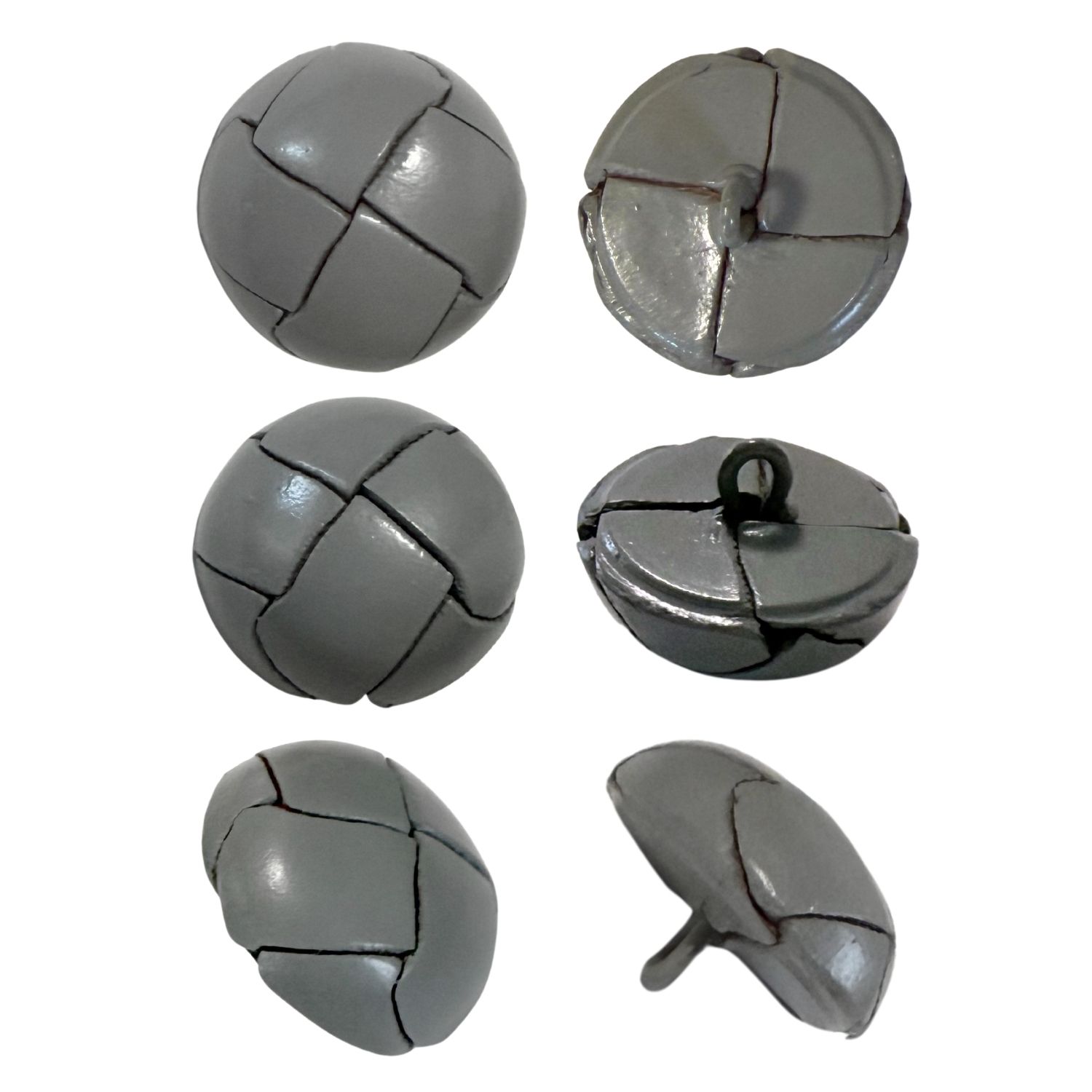 haoa 革ボタン 6個セット 足付き バスケット 牛革 レザー くるみ 牛革 カーディガン アウター洋裁 洋服 手芸 クラフト 直径18mm 20mm 23mm |  | 07