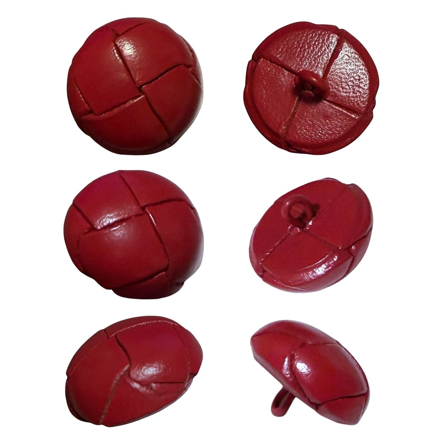 haoa 革ボタン 6個セット 足付き バスケット 牛革 レザー くるみ 牛革 カーディガン アウター洋裁 洋服 手芸 クラフト 直径18mm 20mm 23mm |  | 08